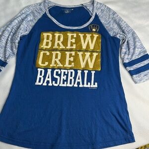 5th & Ocean Milwaukee Brewers Blue and Gold Baseball Top-Post Season!!!!! ⚾️🍺💙💛